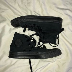 Black high top converse